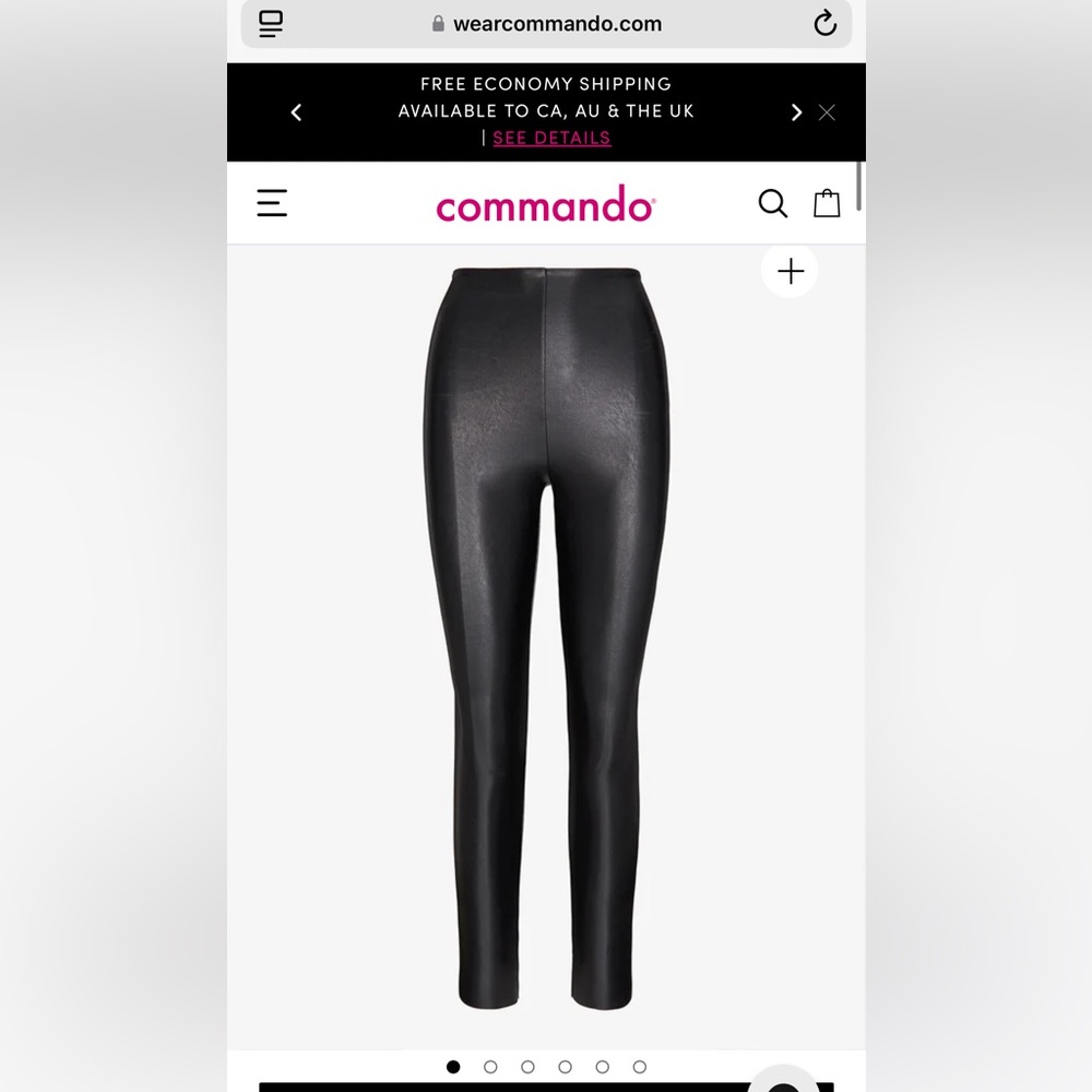 Commando Perfect Control Faux Leather Legging SLG06 NWT